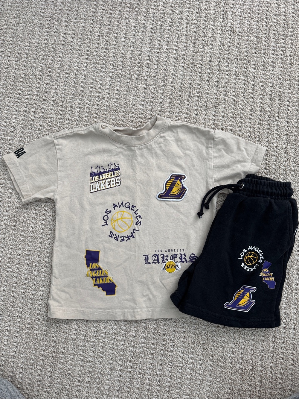 LA Lakers tee and short set